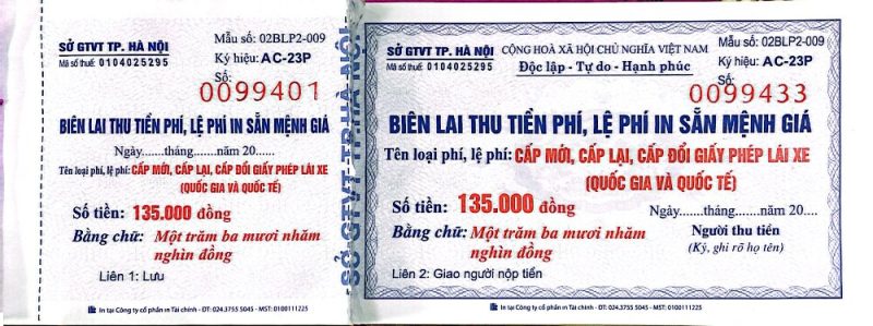Tổng hợp lệ phí thi bằng lái xe máy A1 Thi bằng lái xe máy hạng A1
