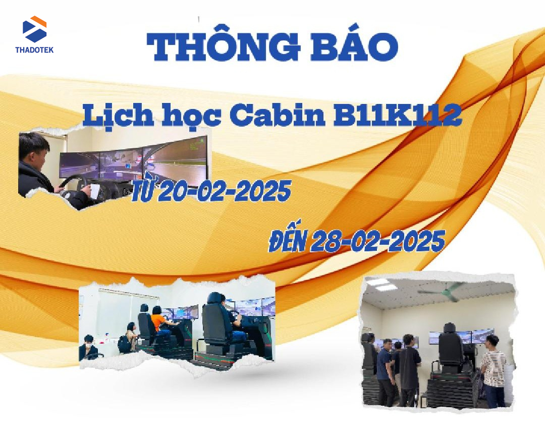 THÔNG BÁO LỊCH HỌC CABIN ĐIỆN TỬ KHÓA B1.1K112 LỊCH HỌC CABIN ĐIỆN TỬ KHÓA B
